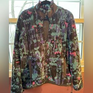American Eagle multi color zip up sherpa